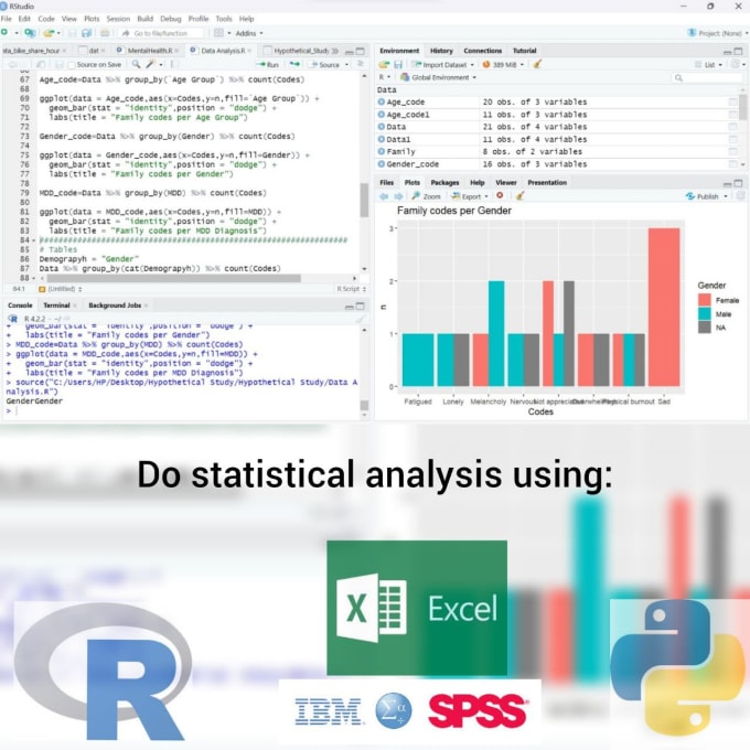 Do statistical analysis projects with reports using python, excel, r ...