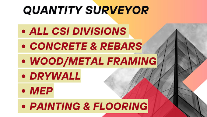 be quantity surveyor for your construction projects