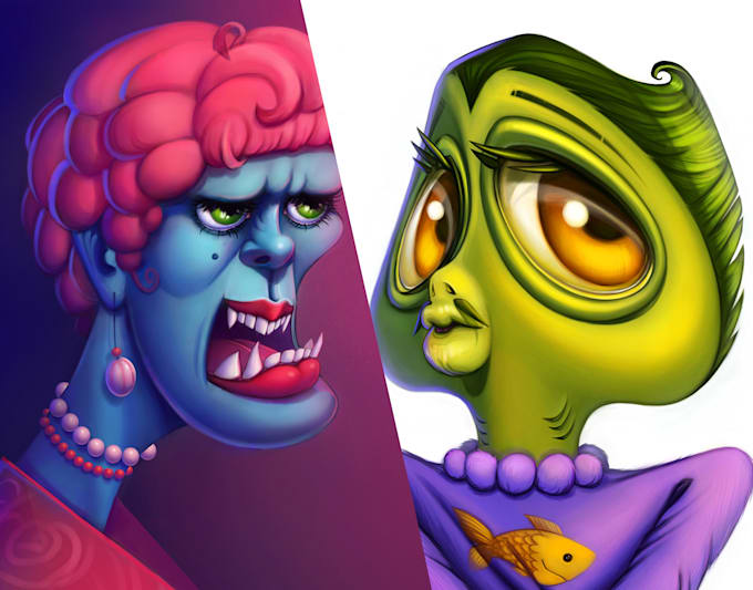 Draw you portrait or create character portrait design by Vikakasiian ...