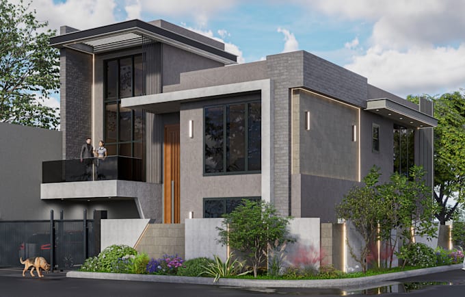 make 3d  models in revit or sketchup and rendering