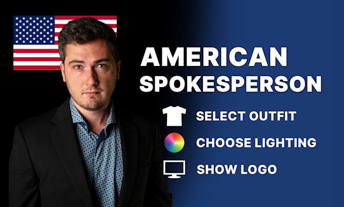create an american male spokesperson video