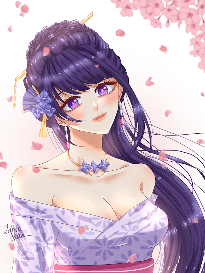 draw beautiful anime girl