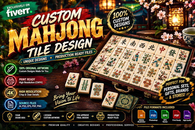 create custom mahjong tile designs for production