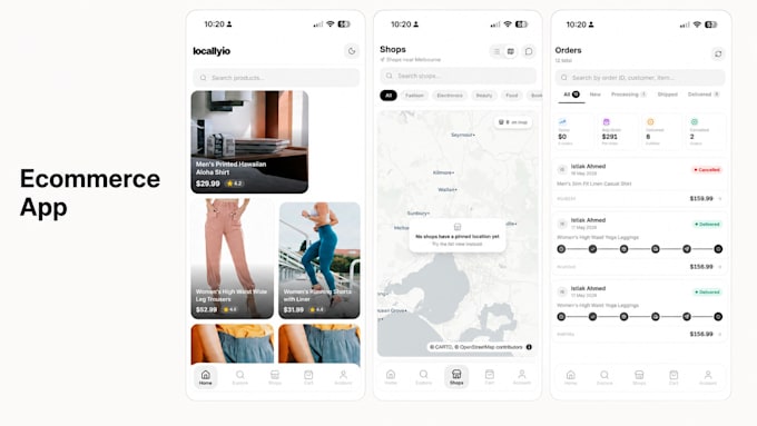 design and develop a modern ecommerce android app