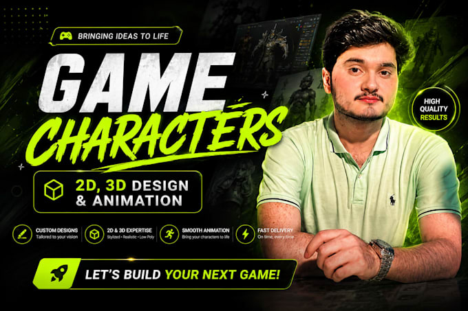 design game characters and provide character animation