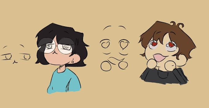 draw 5 dollar character chibis