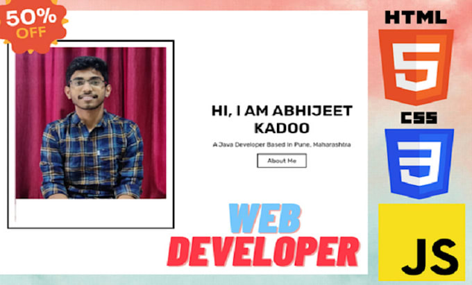 Design and develop front end website using html and css by ...