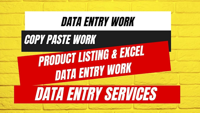 Do fast data entry, copy paste excel data entry typing work by Adnan ...