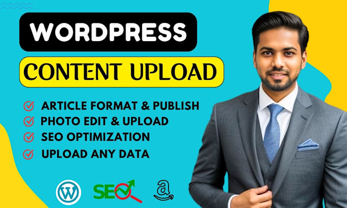 do content upload, and blog posts as wordpress virtual assistant