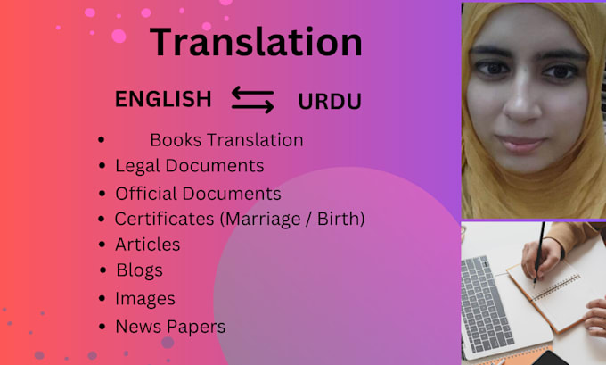 Do english to urdu and urdu to english translation professionally by ...