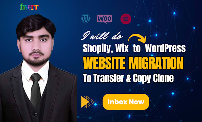 do shopify, wix, webflow to wordpress website migration to copy clone, transfer