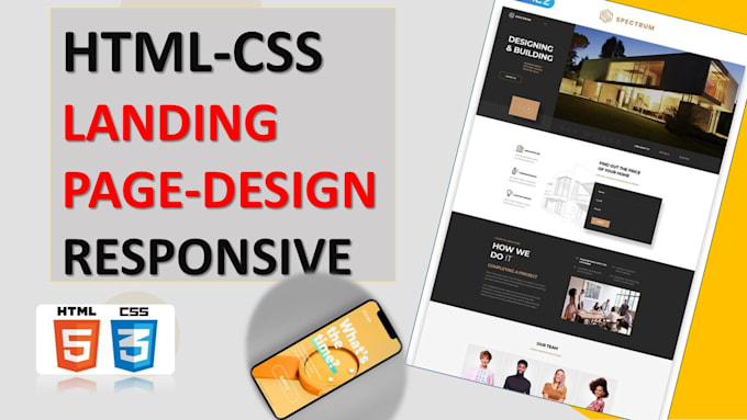 Create unique and attractive html landing page for your website in 24 ...