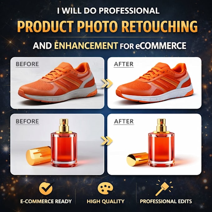 do professional product retouching and photo editing
