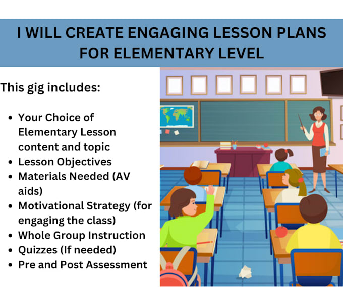 create teaching material and lesson plan for all grades