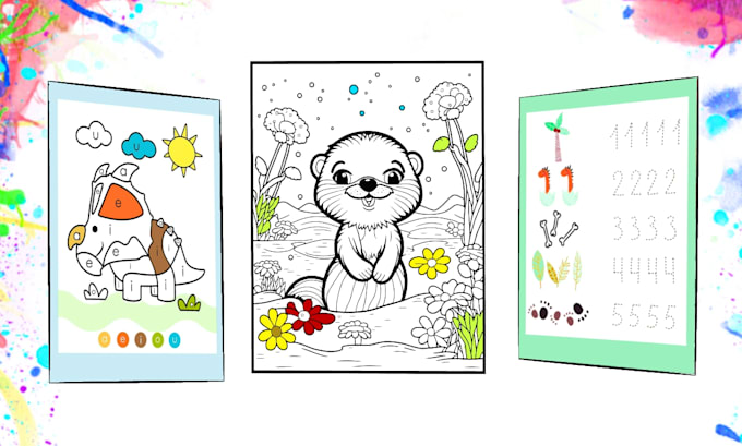 create fun and educational kids activity book pages and covers for KDP