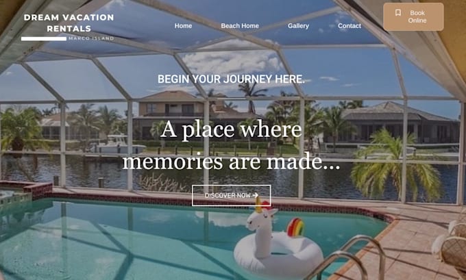 create property management website with property listing and pms integration