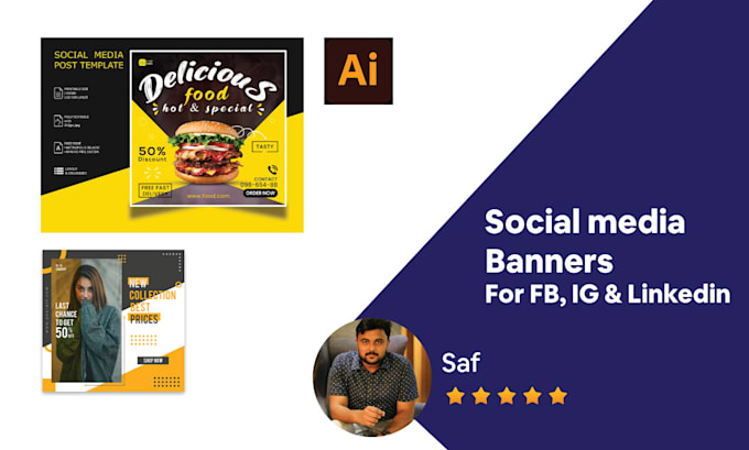 Create social media post for fb, ig and linkedin by Safvann | Fiverr