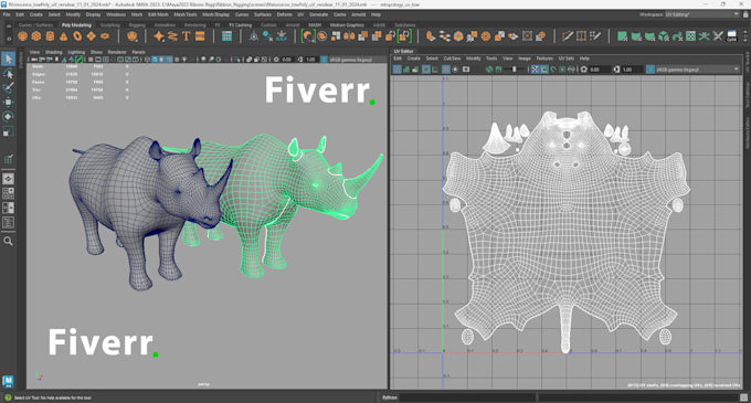 do a high poly retopology 3d model and uv unwrapping
