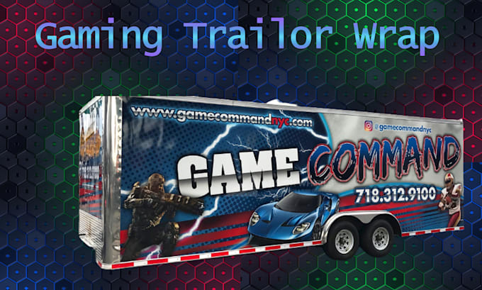 make a food truck wrap, trailer wrap design for you