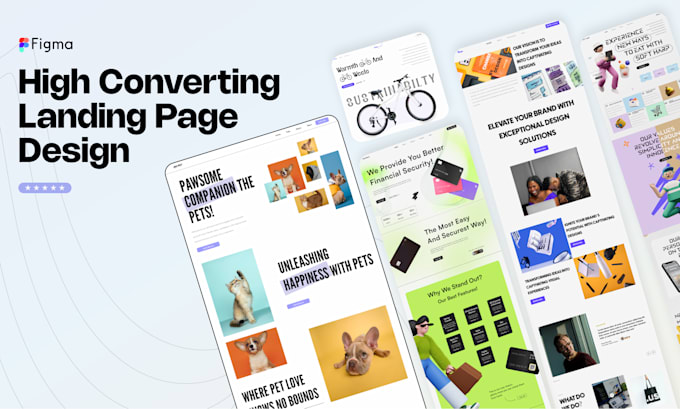 design development ready landing page, homepage ui ux design figma and webflow