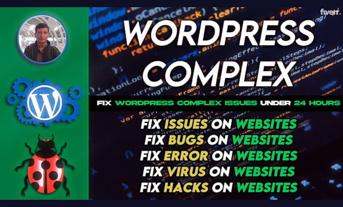 fix wordpress bug, error, responsive, and malware issues