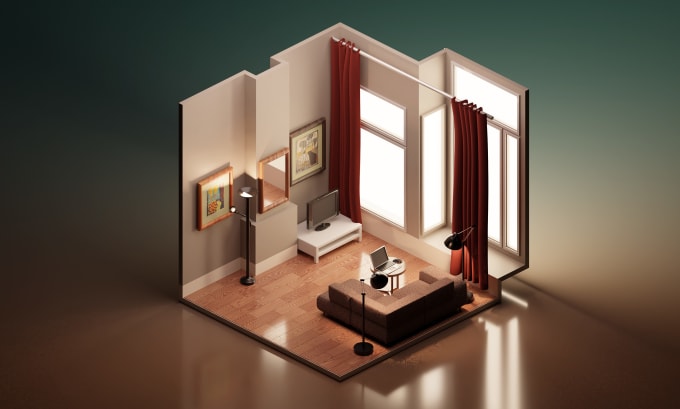 convert your room to 3d isometric style