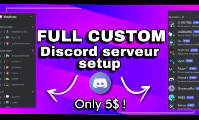 Created complete a custom discord server a unique space for your ...