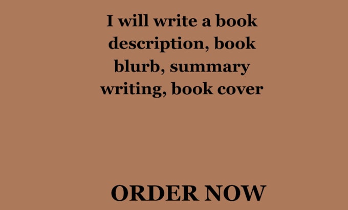 Write a book description, book blurb, summary writing, book cover by ...