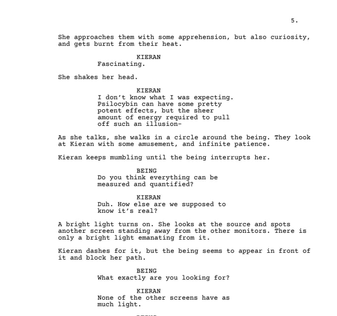 Translate your script or document from english to spanish or vice versa