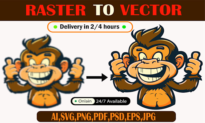 do manual vector tracing in 1 hour