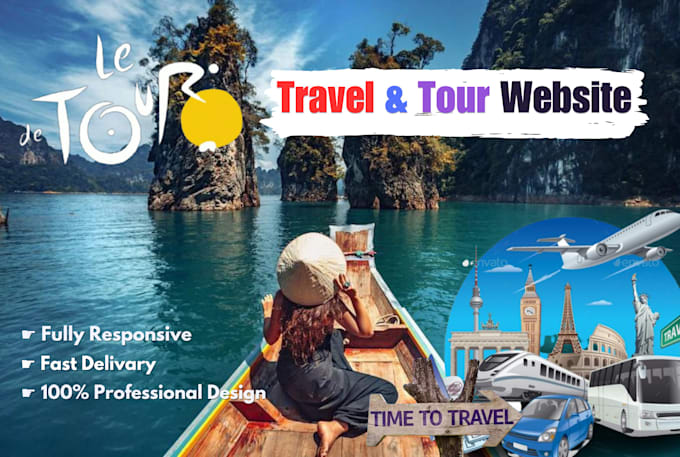 design tour, travel, agency, booking website or landing page