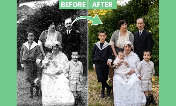 professionally restore, colorize, and fix old photos