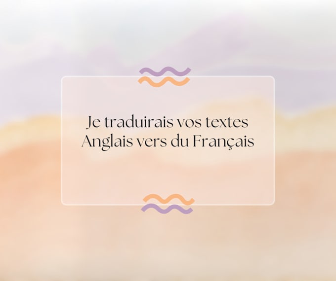 traduire de l anglais