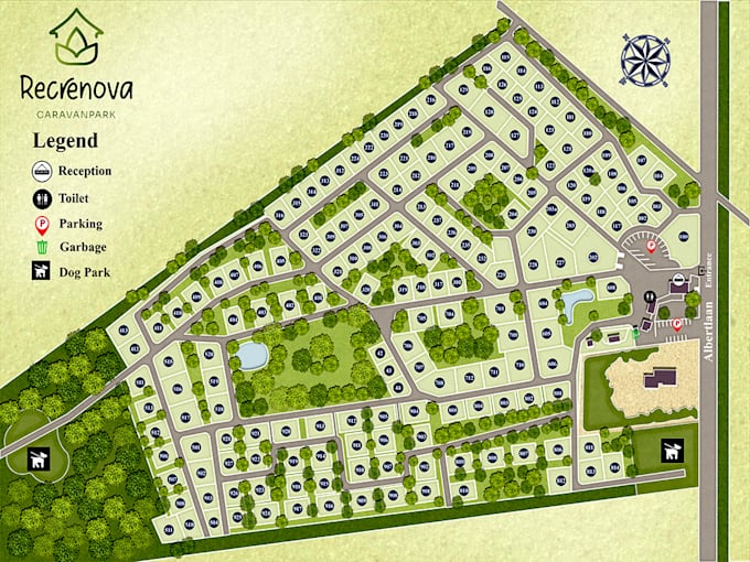 render site plans, landscape plan, and rv parks for real estate