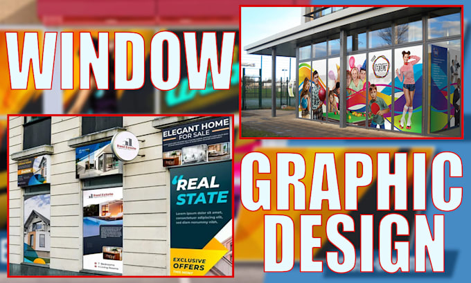 Design custom window decals, storefront or shop front window graphic by ...
