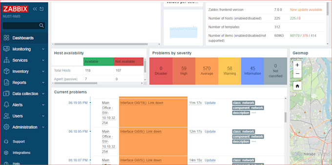install fix issue of zabbix as nms ,cacti and nagios in 1 hour