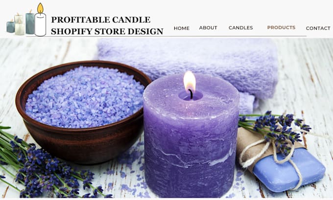 design highly lucrative candle shopify store candle website candle dropshipping