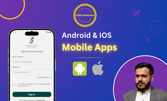 develop android and ios mobile app using react native and expo