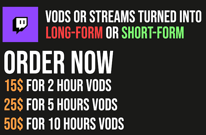 edit your gaming videos, twitch vods, streams, etc