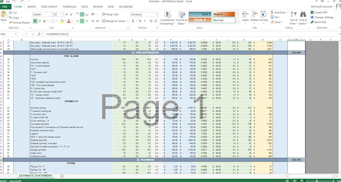 do mep material takeoff, cost estimation of construction projects