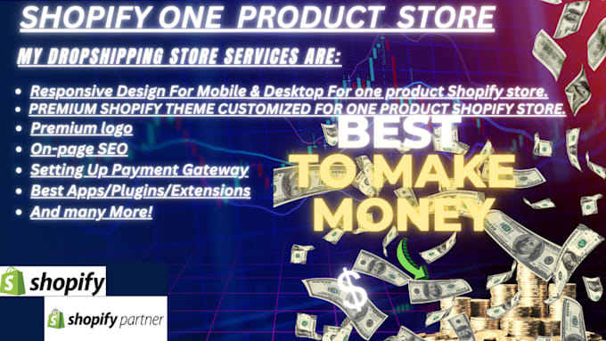 create a shopify one product store or shopify one product website