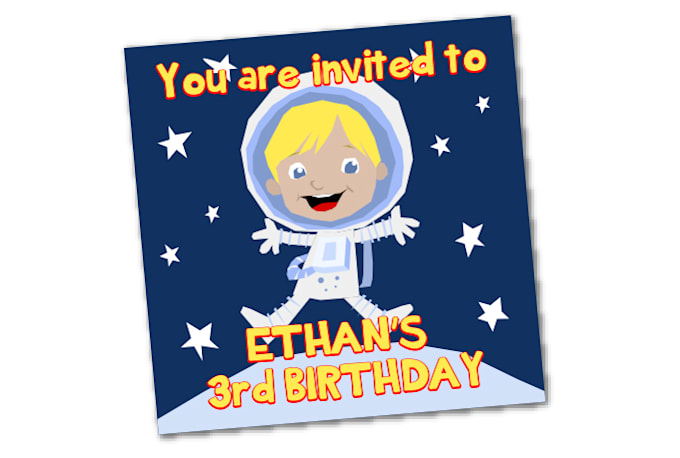 draw a personalized invite or birthday greetings card