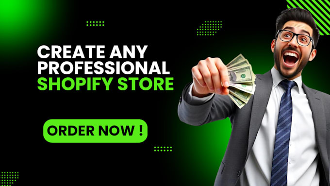 create a professional shopify store for any niche