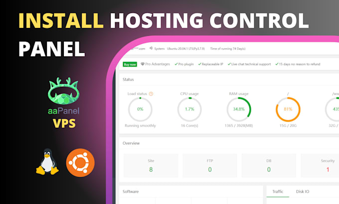 fix and install hosting control panel on any vps server