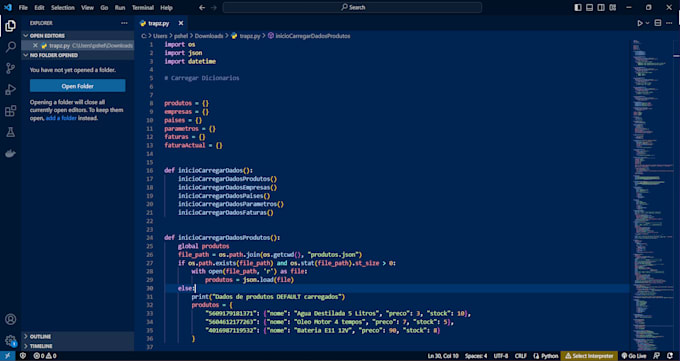 Do python code program by Thetrapz | Fiverr