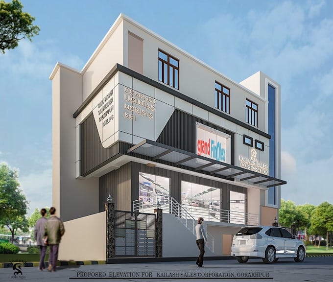 design elevation and 3d renderings