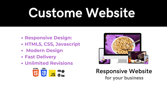 Design html css responsive web page for your business by Peiris809 | Fiverr