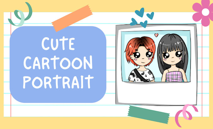 draw a cute cartoon portrait