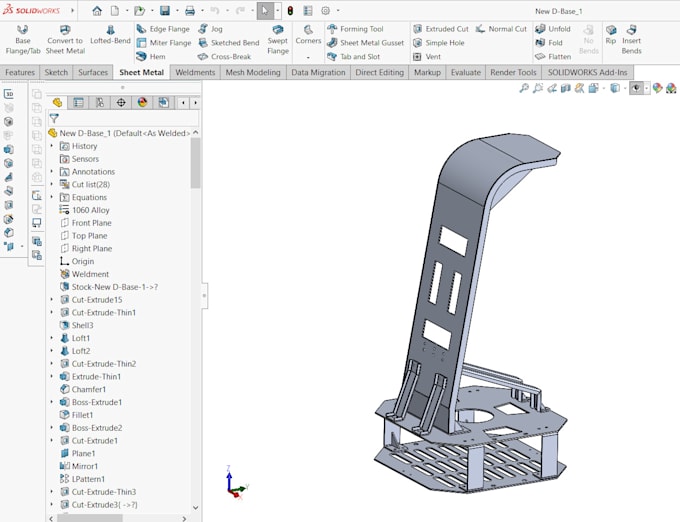 design professional sheet metal parts with fabrication ready drawings