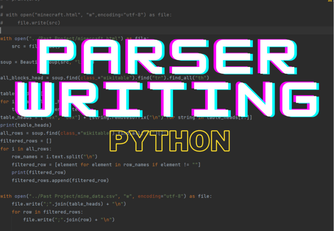 Write a parser on python by Opwip_ | Fiverr
